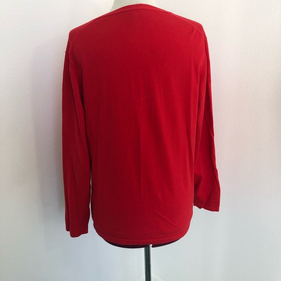 Tommy Hilfiger Red Vneck Stretch Sz XL - Picture 2 of 8